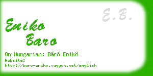 eniko baro business card