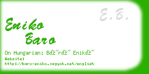 eniko baro business card